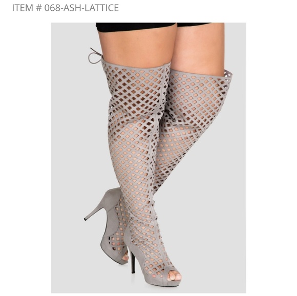 open toe over the knee boots wide calf